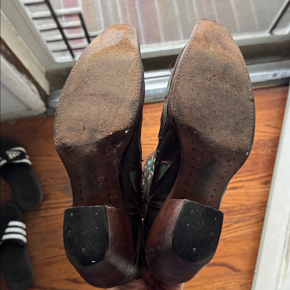 Brown and Turquoise Cowboy Boots - Picture 11 of 11